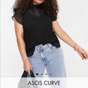 BRAND NEW ASOS Sheer black top